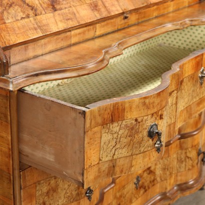 Flap Cabinet Baroque Style Walnut Italy XX Century