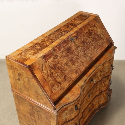 Flap Cabinet Baroque Style Walnut Italy XX Century