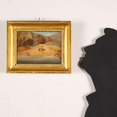 Dipinto di Paesaggio con Figure