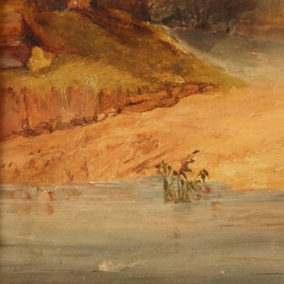 Dipinto di Paesaggio con Figure