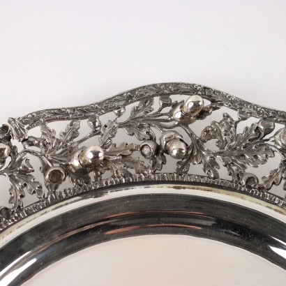 antiquariato, piatto, antiquariato piatto, piatto antico, piatto antico italiano, piatto di antiquariato, piatto neoclassico, piatto del 800,Piatto Traforato in Argento