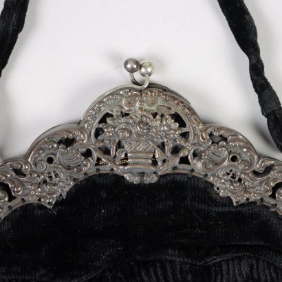 Vintage Abendtasche Samt Italien XIX-XX Jhd