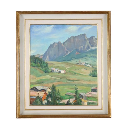 Dipinto con Paesaggio di Raffaele De Grada