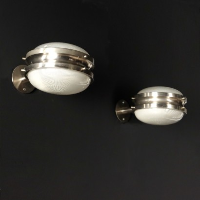 Pair of Lamps Artemide Sigma Aluminium Italy 1960s