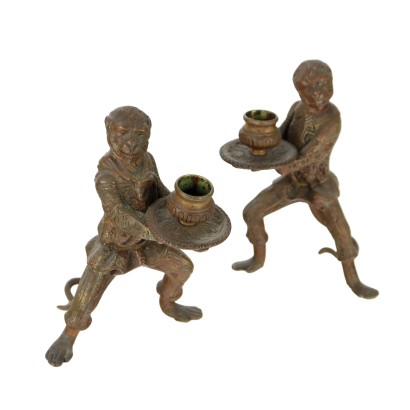 Paar Leuchter aus Bronze