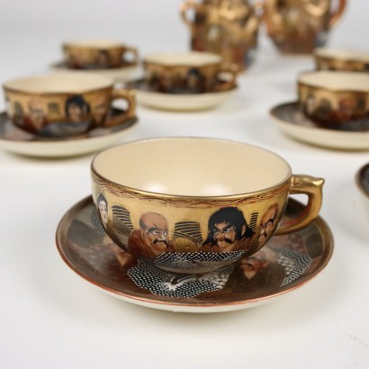 antiquariato, tazza, antiquariato tazza, tazza antica, tazza antica italiana, tazza di antiquariato, tazza neoclassico, tazza del 800,Servizio da The in Ceramica