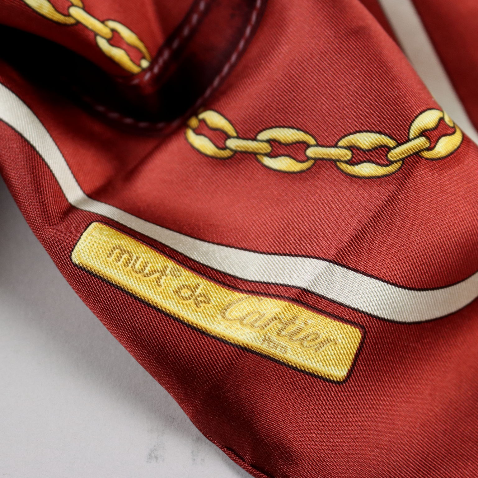 must de Cartier ストール Must de Cartier Foulard Vintage Italia Seta Color verde