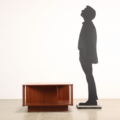Coffee Table Teak Veneer Italy 1960s