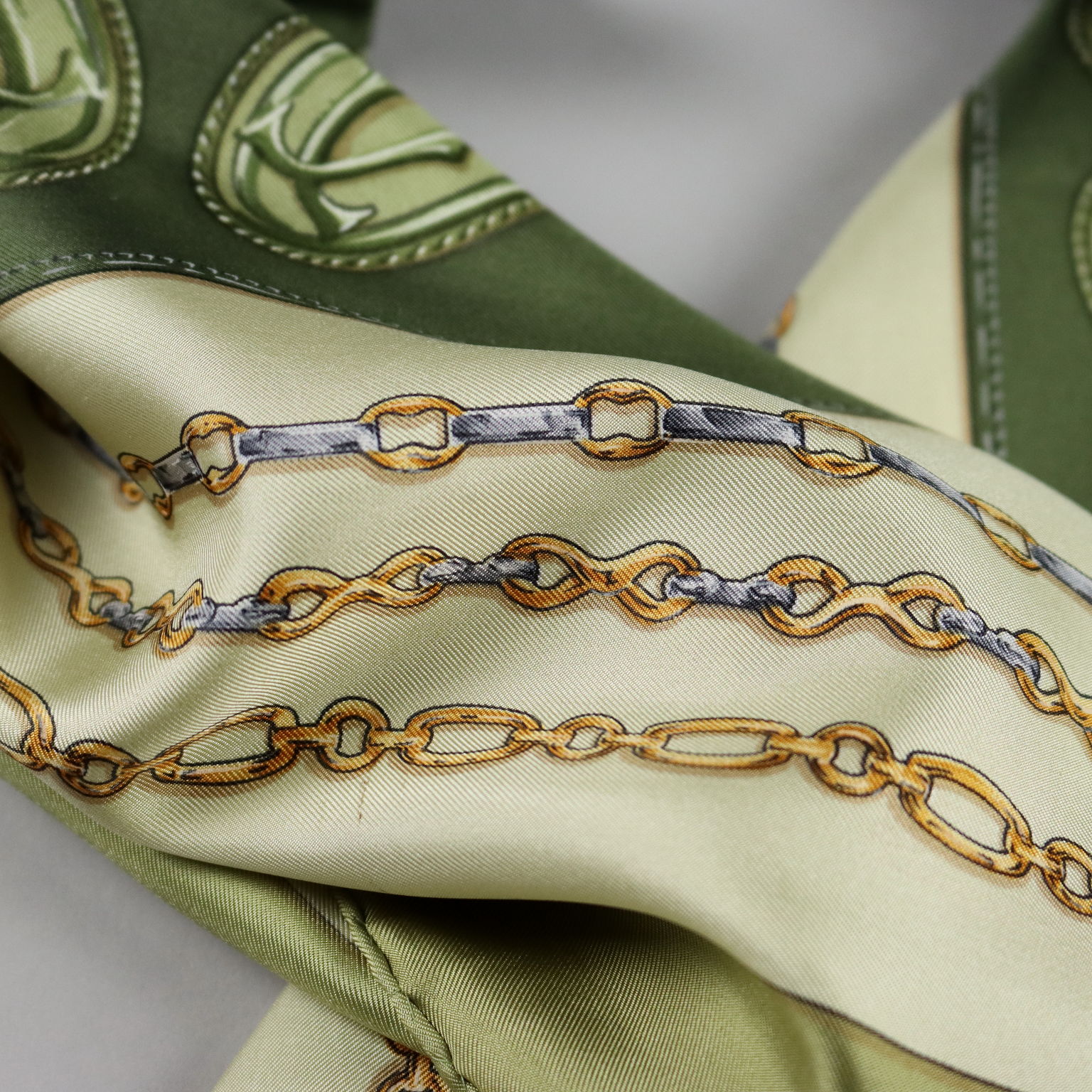 Must de Cartier Foulard Vintage Italia Seta Color verde