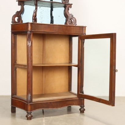 Vitrine Style Umbertino Noyer Italie XIXe Siècle