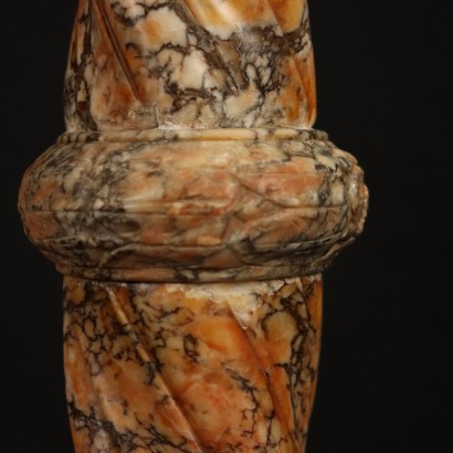 Antiquitäten, Steine, Antiquitäten aus Stein, antike Steine, antike italienische Steine, antike Steine, neoklassizistische Steine, Steine aus dem 19. Jahrhundert, Stehlampe aus Marmor und Alabaster