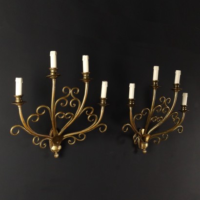 Coppia di Appliques in Ottone