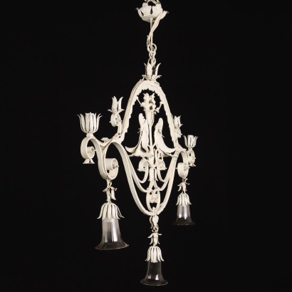 antiquariato, lampadario, antiquariato lampadari, lampadario antico, lampadario antico italiano, lampadario di antiquariato, lampadario neoclassico, lampadario del 800,Lampadario in Ferro Battuto Laccato