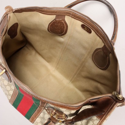 Sac Vintage Gucci Monogram Cuir Italie Années 1950-1960