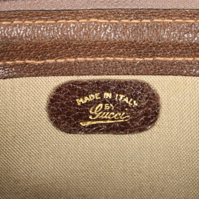 Sac Vintage Gucci Monogram Cuir Italie Années 1950-1960