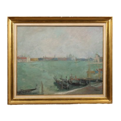 Dipinto Scorcio di Venezia di Ezio Pastorio