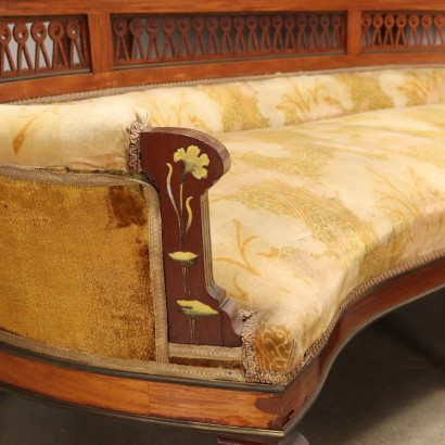 antiquariato, divani, antiquariato divani, divani antichi, divani antichi italiani, divano di antiquariato, divano neoclassico, divano del 800,Divano d'Angolo ,Divano d Angolo ,Divano ad Angolo con Alzata a Specchio,Divano con Alzata a Specchio e Consoll