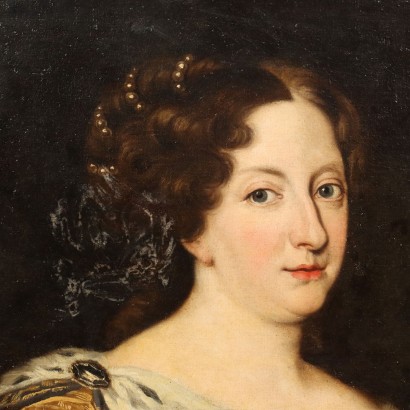 Adlige Dame Ölgemälde auf Leinwand des XVI Jhd