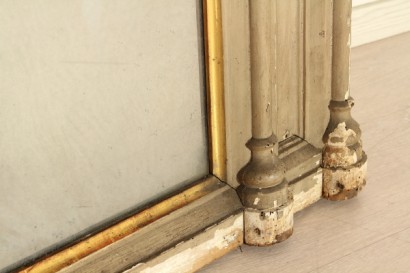 antiquités, miroirs, miroir, peuplier de style néo-gothique, miroir, épinette, 1880, 800, Italie, miroir de peuplier, épinette miroir, miroir 800, 800 antique, antiques, antique Aspen sapin