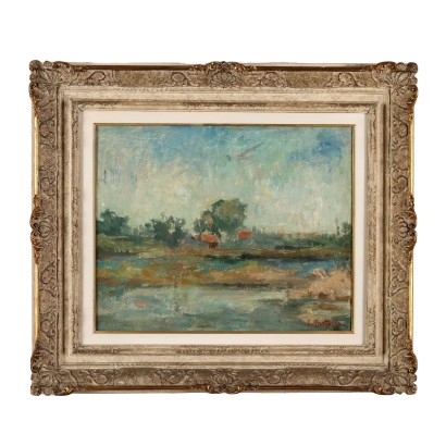 Dipinto Paesaggio di Ezio Pastorio