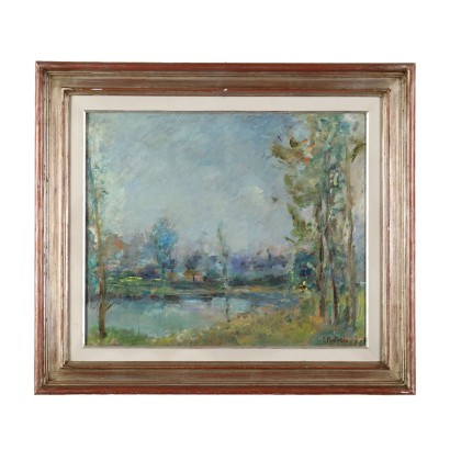 Dipinto con Paesaggio di Ezio Pastorio