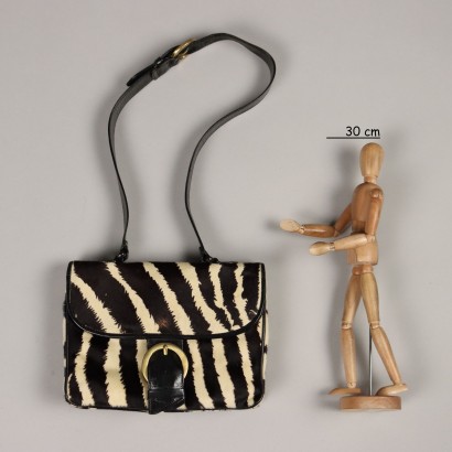 Sac à Main Vintage Cuir Poney Italie Années 1960