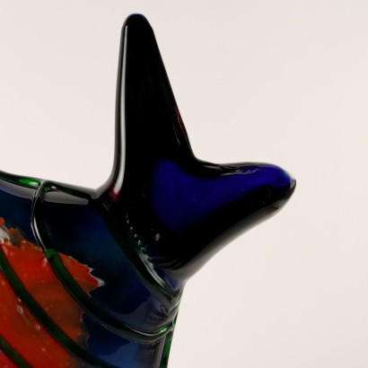 antiquariato, vetro, antiquariato vetri, vetro antico, vetro antico italiano, vetro di antiquariato, vetro neoclassico, vetro del 800,Pesce Scultura in Vetro di Murano