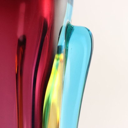 modernariato, modernariato di design, vaso, vaso modernariato, vaso di modernariato, vaso italiano, vaso vintage, vaso anni '60, vaso design anni 60,Vaso in Vetro Sommerso