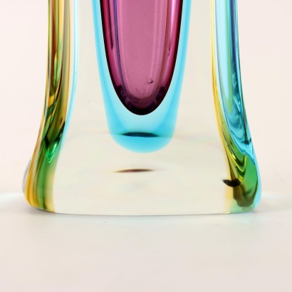 modernariato, modernariato di design, vaso, vaso modernariato, vaso di modernariato, vaso italiano, vaso vintage, vaso anni '60, vaso design anni 60,Vaso in Vetro Sommerso