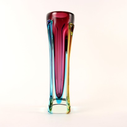 modernariato, modernariato di design, vaso, vaso modernariato, vaso di modernariato, vaso italiano, vaso vintage, vaso anni '60, vaso design anni 60,Vaso in Vetro Sommerso