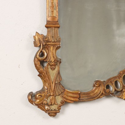 Miroir Éclèctique en Bois Doré du XXe Siècle