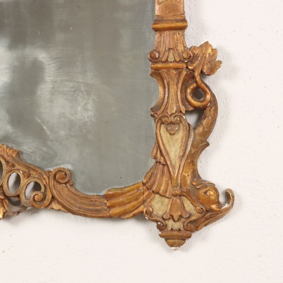 Miroir Éclèctique en Bois Doré du XXe Siècle
