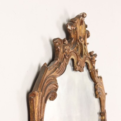 Miroir Éclèctique en Bois Doré du XXe Siècle
