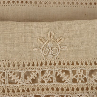 Drap Double avec 2 Taies d\'Oreiller Lin Italie XX Siècle