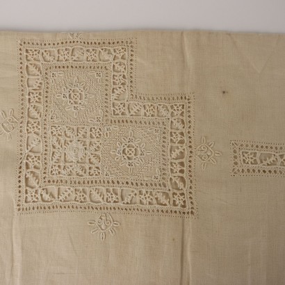 Drap Double avec 2 Taies d\'Oreiller Lin Italie XX Siècle