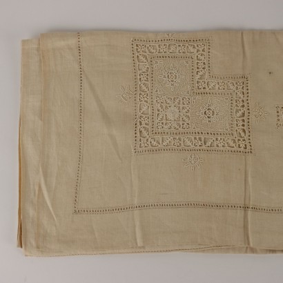 Drap Double avec 2 Taies d\'Oreiller Lin Italie XX Siècle