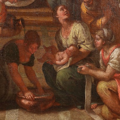 art, art italien, peinture italienne ancienne, Peinture avec la Nativité de Marie