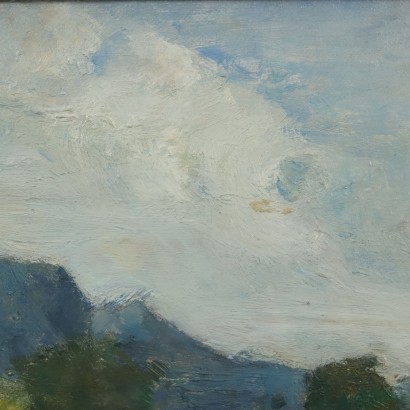 arte, arte italiana, pittura novecento italiana,Dipinto con Paesaggio Fluviale con Ezio%,Paesaggio con scorcio di fiume,Ezio Pastorio,Dipinto con Paesaggio Fluviale Ezio Past,Ezio Pastorio,Ezio Pastorio