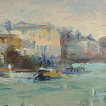 art, Italian art, twentieth century Italian painting,Painting by Ezio Pastorio with Glimpse V,Venetian Glimpse,Ezio Pastorio,Ezio Pastorio