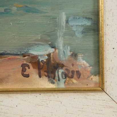 art, Italian art, twentieth century Italian painting,Painting by Ezio Pastorio with Glimpse V,Venetian Glimpse,Ezio Pastorio,Ezio Pastorio
