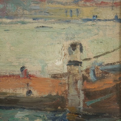 E. Pastorio Aperçu de San Marco Huile sur Toile Italie XXe Siècle