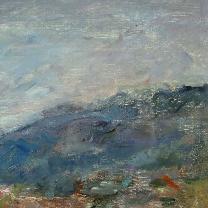 E. Pastorio Ligurisches Blick Öl auf Leinwand Italien XX Jhd
